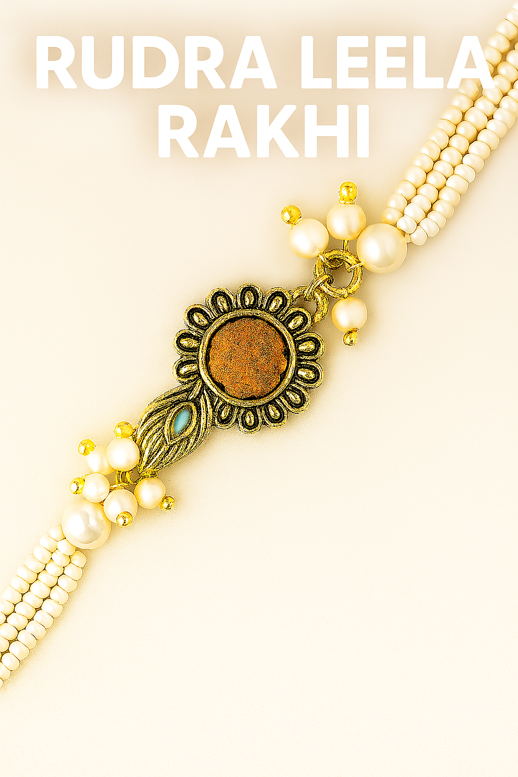 Handmade Rudra Leela Rakhi with Free Chawal & Kumkum