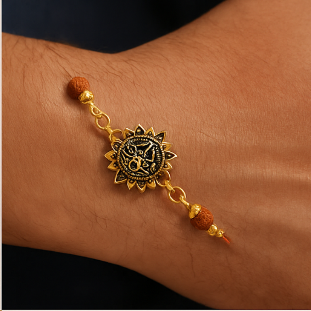 Handmade Trishul ki Dor with Free Chawal & Kumkum