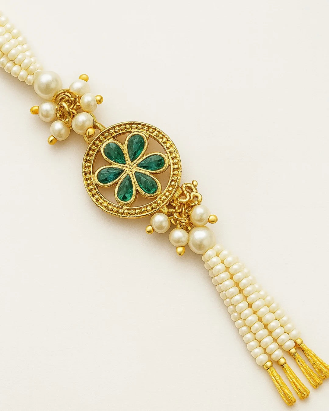 Regal Bloom Designer Rakhi with Free Chawal & Kumkum