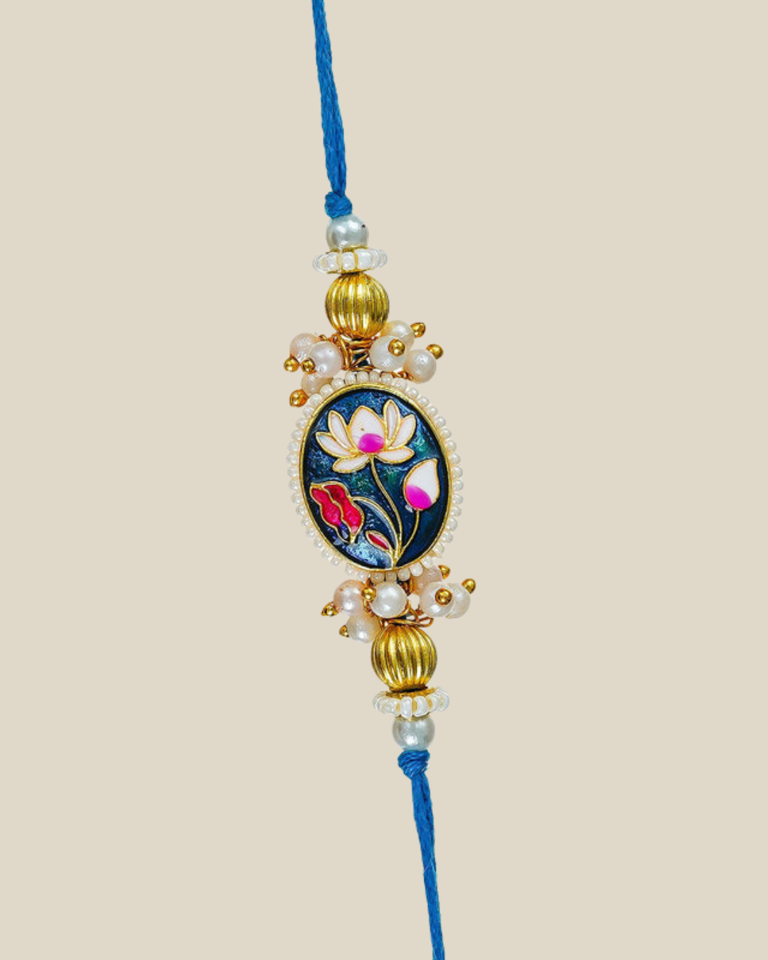 Traditional Rakhi Set with Free Chawal & Kumkum