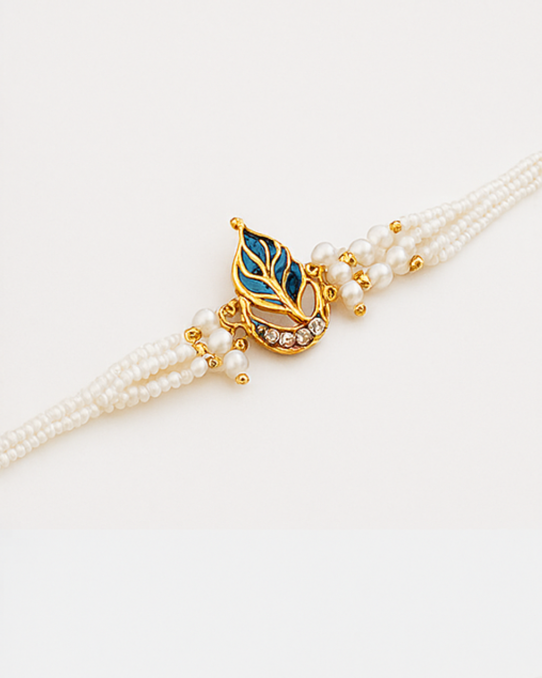 Handmade Divine Feather Rakhi with Free Chawal & Kumkum