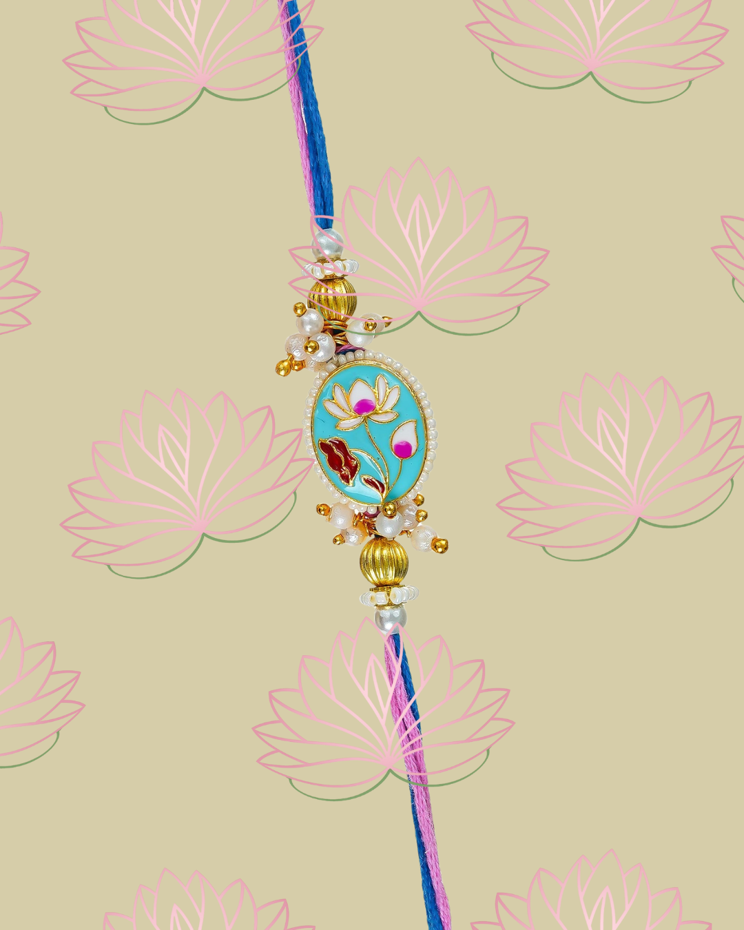 Traditional Rakhi Set with Free Chawal & Kumkum