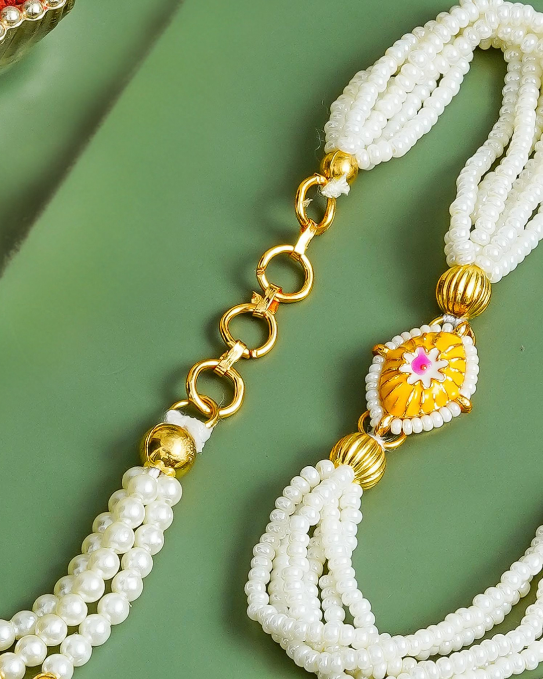 Traditional Rakhi Set with Free Chawal & Kumkum