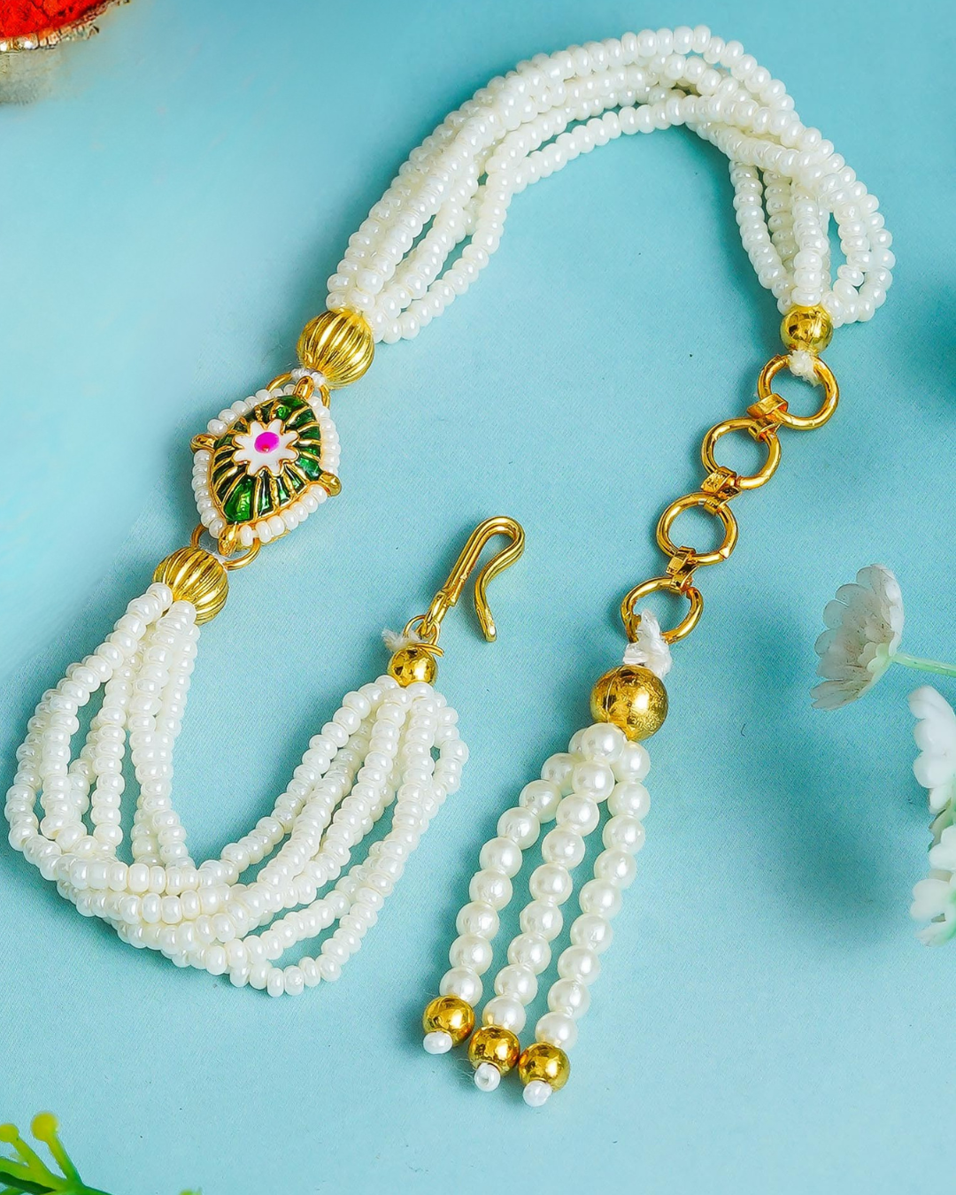 Traditional Rakhi Set with Free Chawal & Kumkum