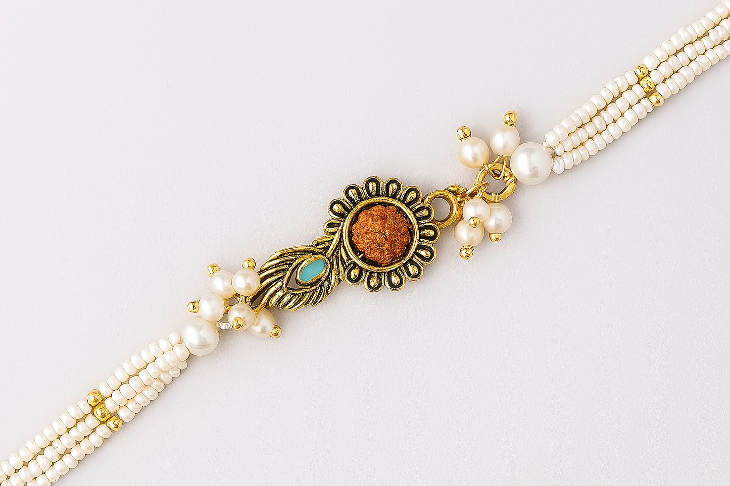 Handmade Rudra Leela Rakhi with Free Chawal & Kumkum