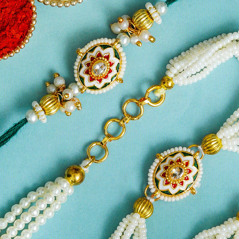 Traditional Rakhi Set with Free Chawal & Kumkum