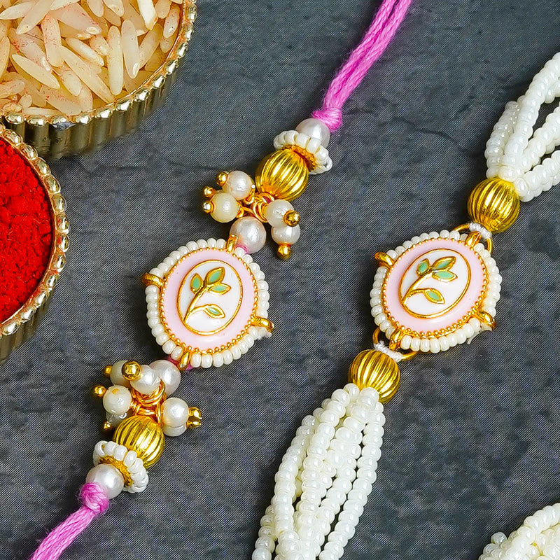 Traditional Rakhi Set with Free Chawal & Kumkum