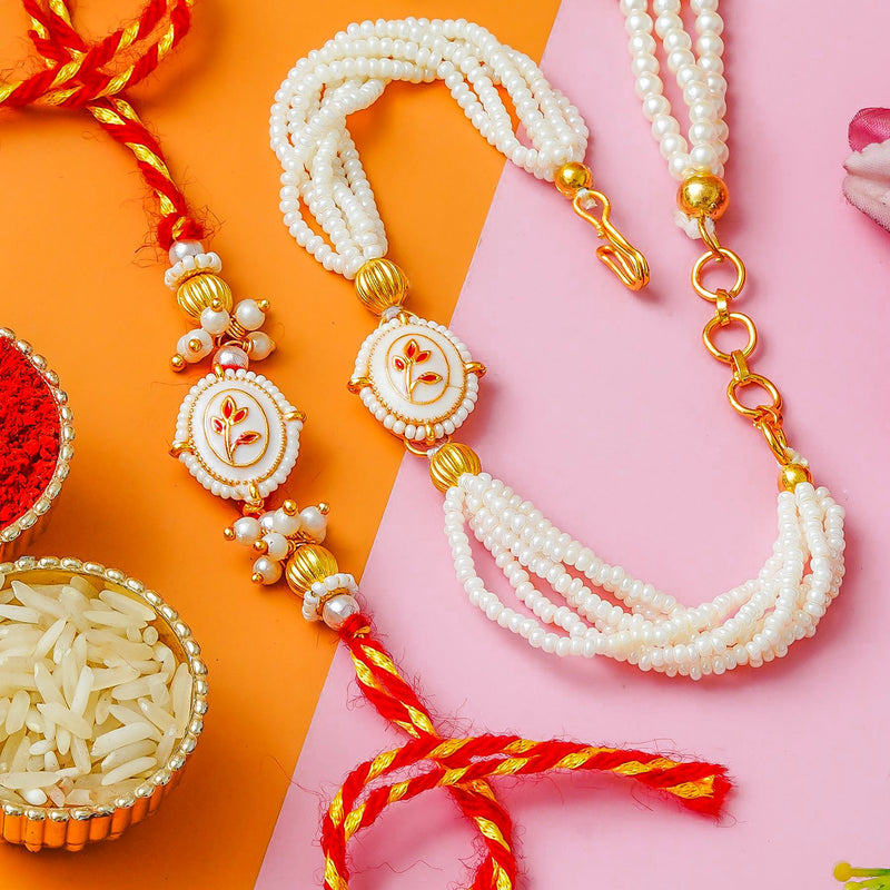 Traditional Rakhi Set with Free Chawal & Kumkum