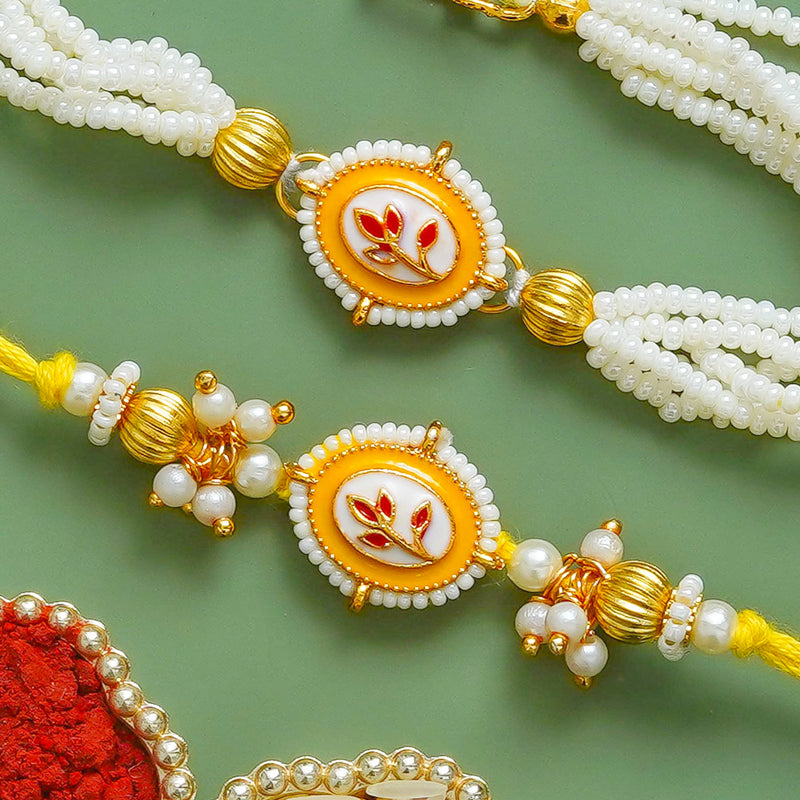 Traditional Rakhi Set with Free Chawal & Kumkum