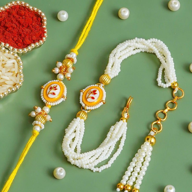 Traditional Rakhi Set with Free Chawal & Kumkum