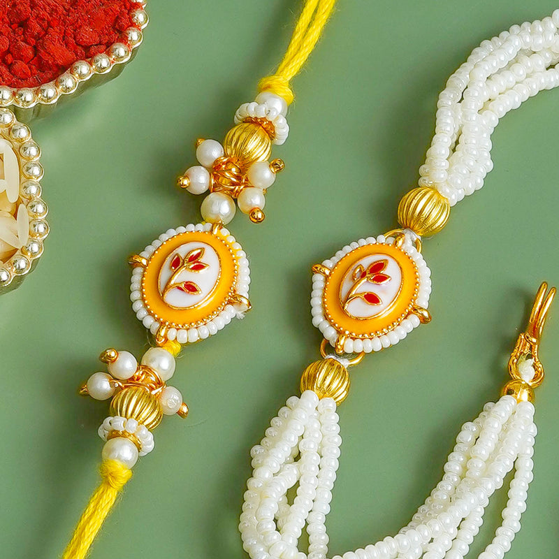 Traditional Rakhi Set with Free Chawal & Kumkum