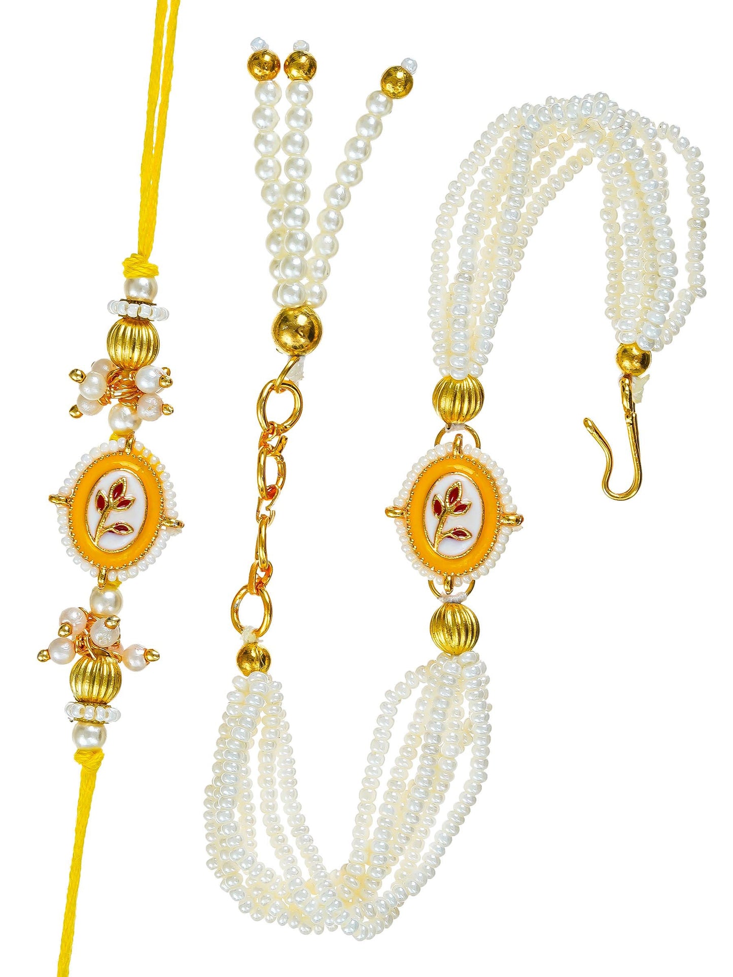 Traditional Rakhi Set with Free Chawal & Kumkum