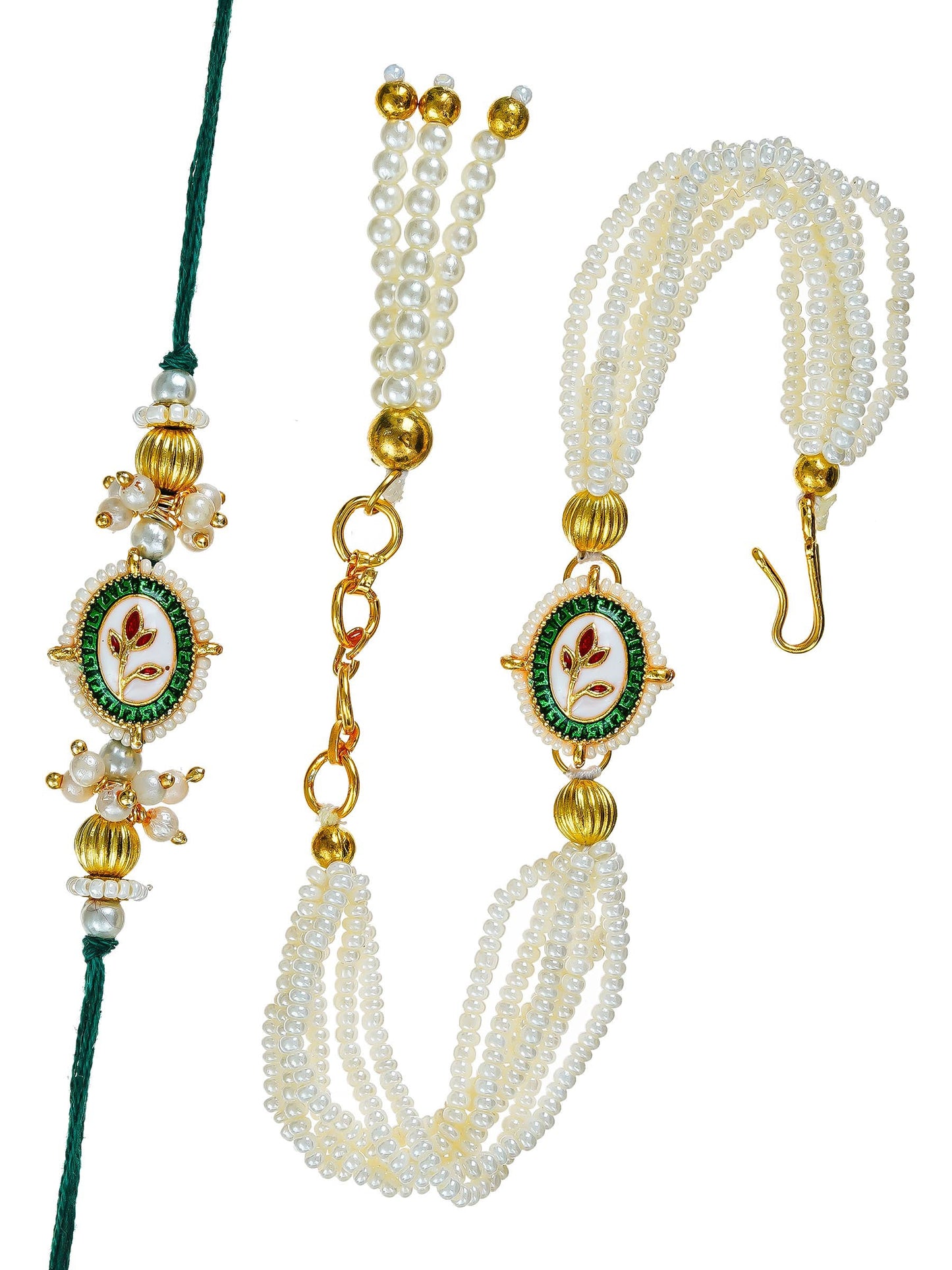 Traditional Rakhi Set with Free Chawal & Kumkum