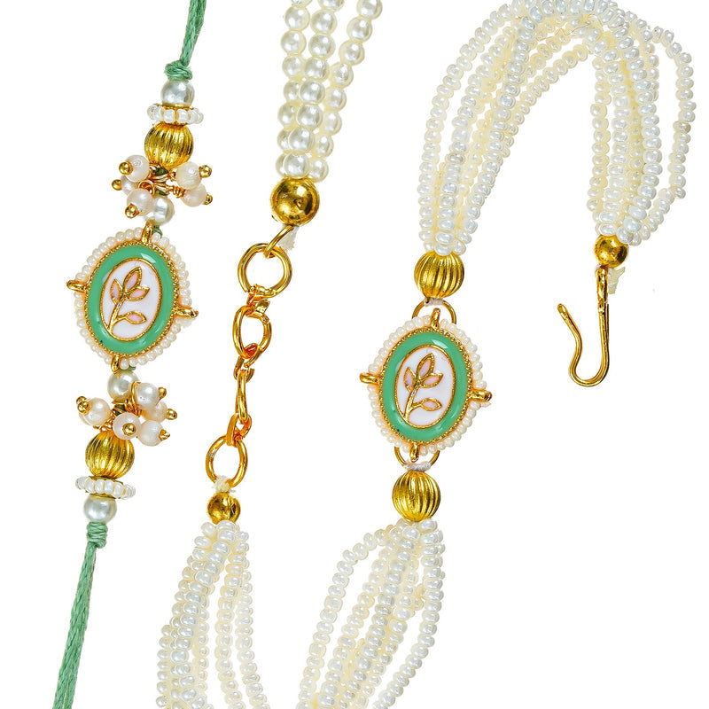 Traditional Rakhi Set with Free Chawal & Kumkum