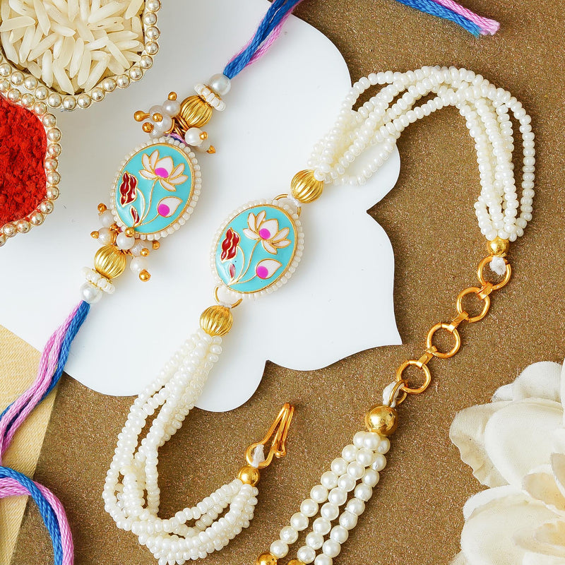 Traditional Rakhi Set with Free Chawal & Kumkum