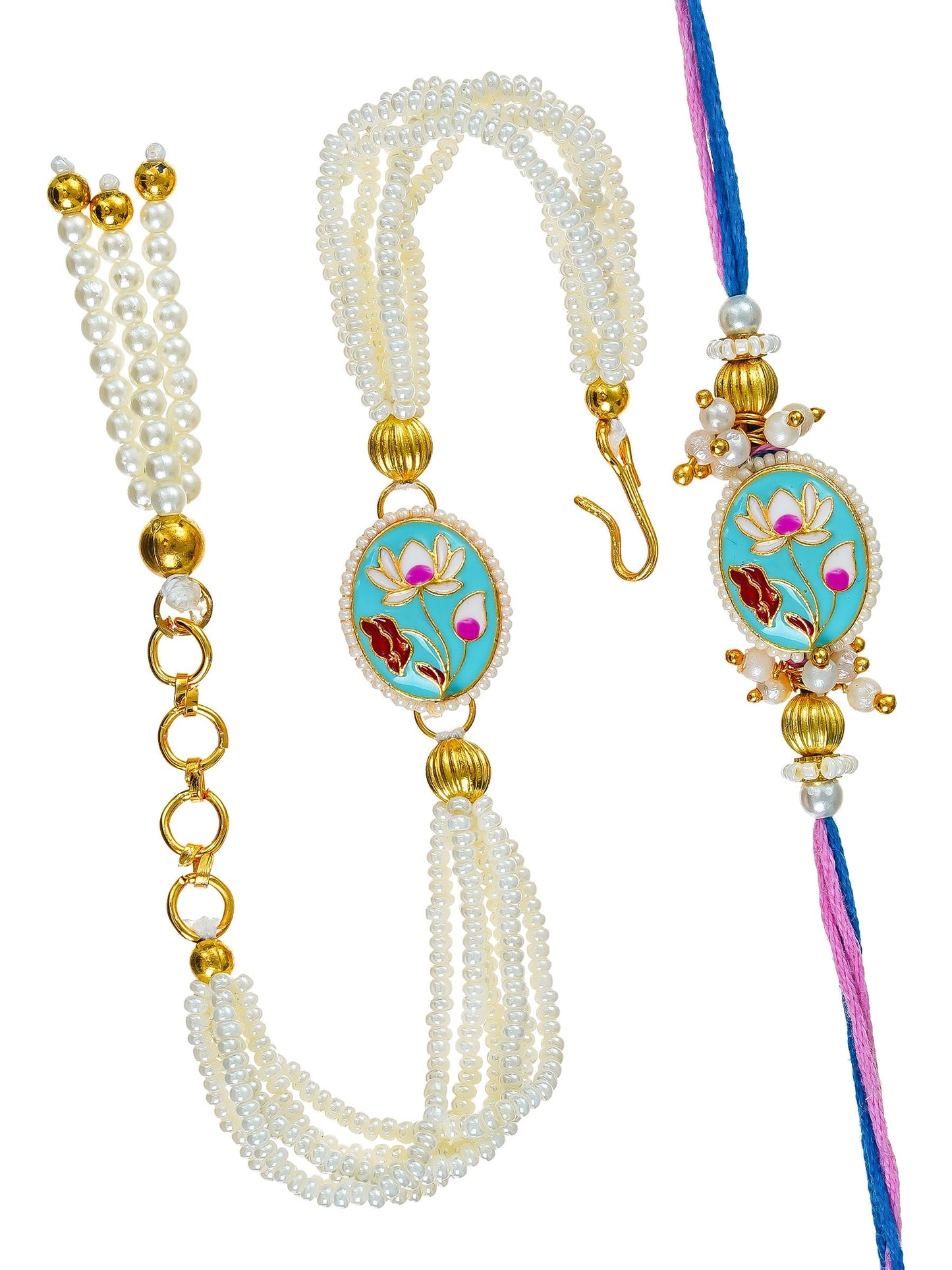 Traditional Rakhi Set with Free Chawal & Kumkum