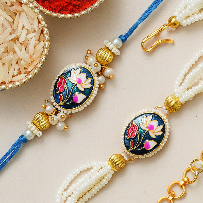 Traditional Rakhi Set with Free Chawal & Kumkum
