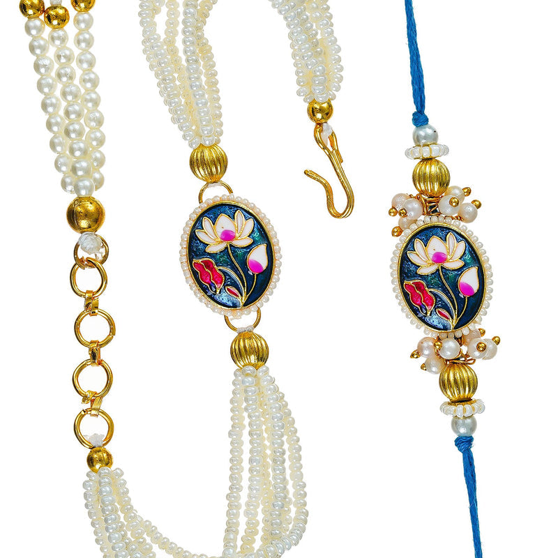 Traditional Rakhi Set with Free Chawal & Kumkum