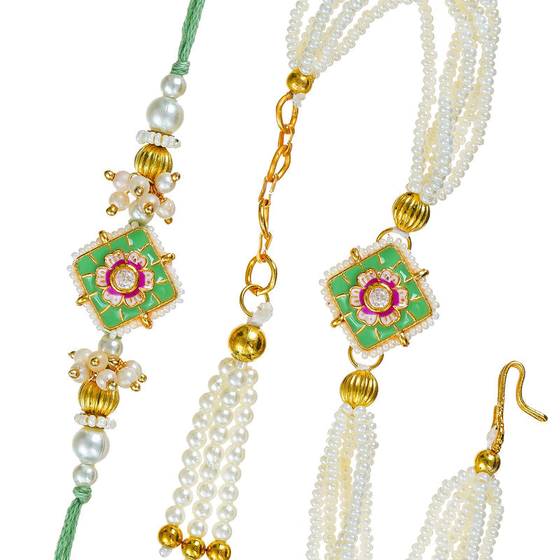 Traditional Rakhi Set with Free Chawal & Kumkum