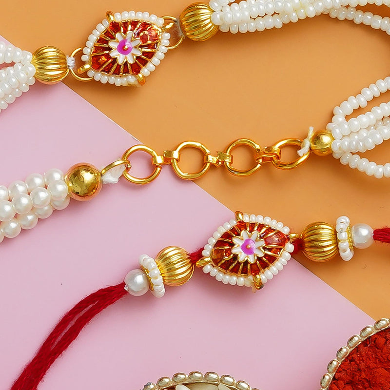 Traditional Rakhi Set with Free Chawal & Kumkum