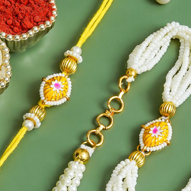 Traditional Rakhi Set with Free Chawal & Kumkum