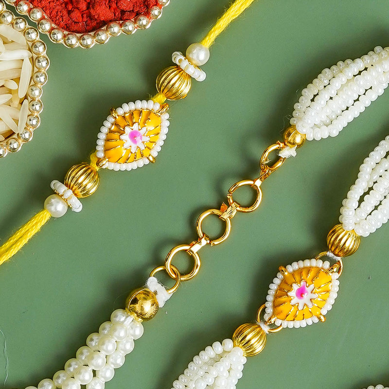 Traditional Rakhi Set with Free Chawal & Kumkum