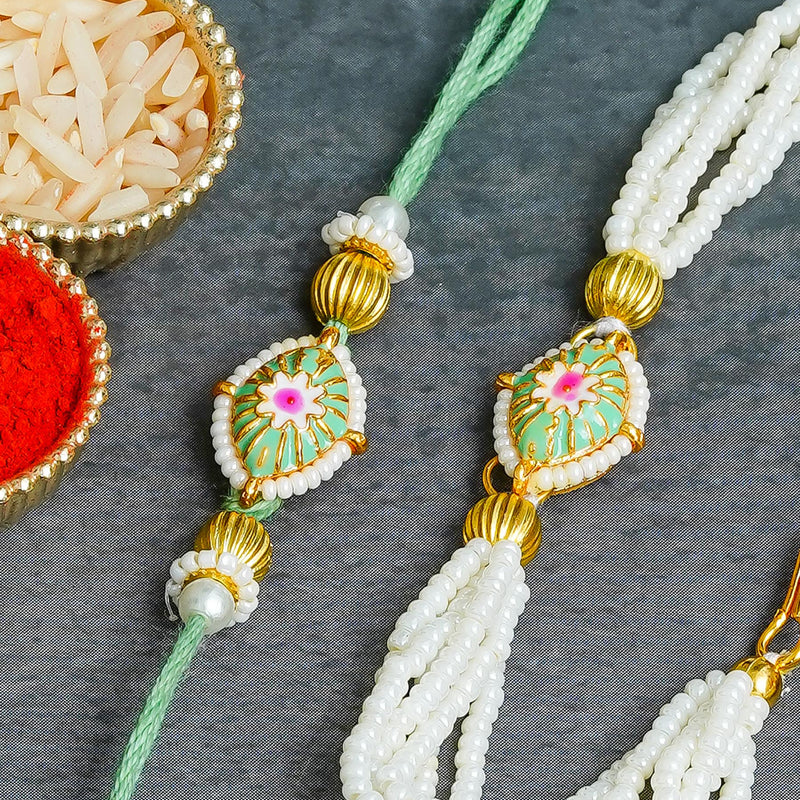 Traditional Rakhi Set with Free Chawal & Kumkum