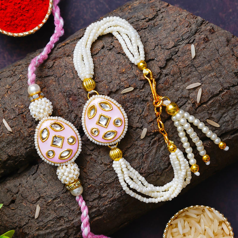 Traditional Rakhi Set with Free Chawal & Kumkum