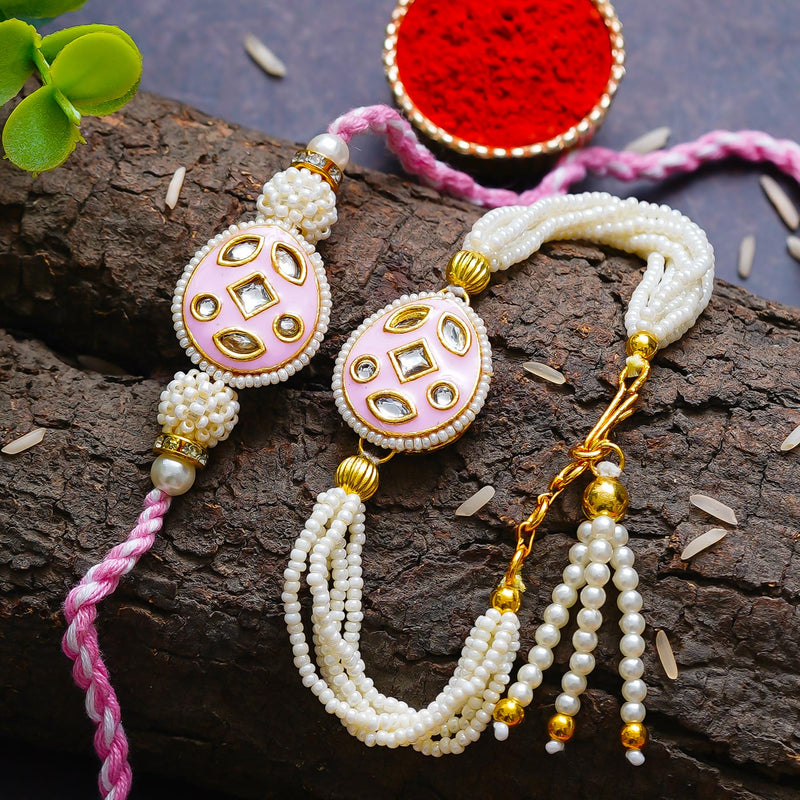 Traditional Rakhi Set with Free Chawal & Kumkum