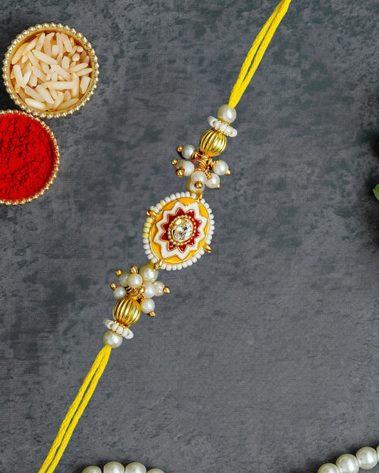 Traditional Rakhi Set with Free Chawal & Kumkum