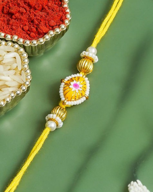 Traditional Rakhi Set with Free Chawal & Kumkum