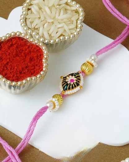 Traditional Rakhi Set with Free Chawal & Kumkum