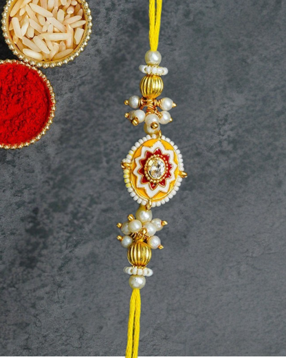 Traditional Rakhi Set with Free Chawal & Kumkum