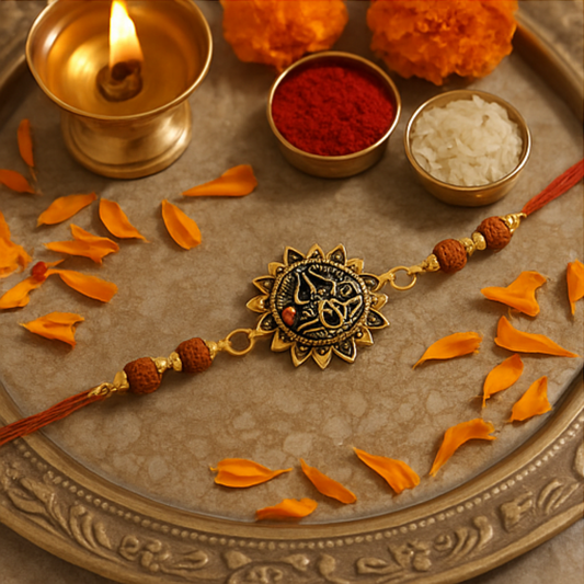 Handmade Trishul ki Dor with Free Chawal & Kumkum