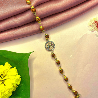 Handmade Vibhuti Rakhi  with Free Chawal & Kumkum