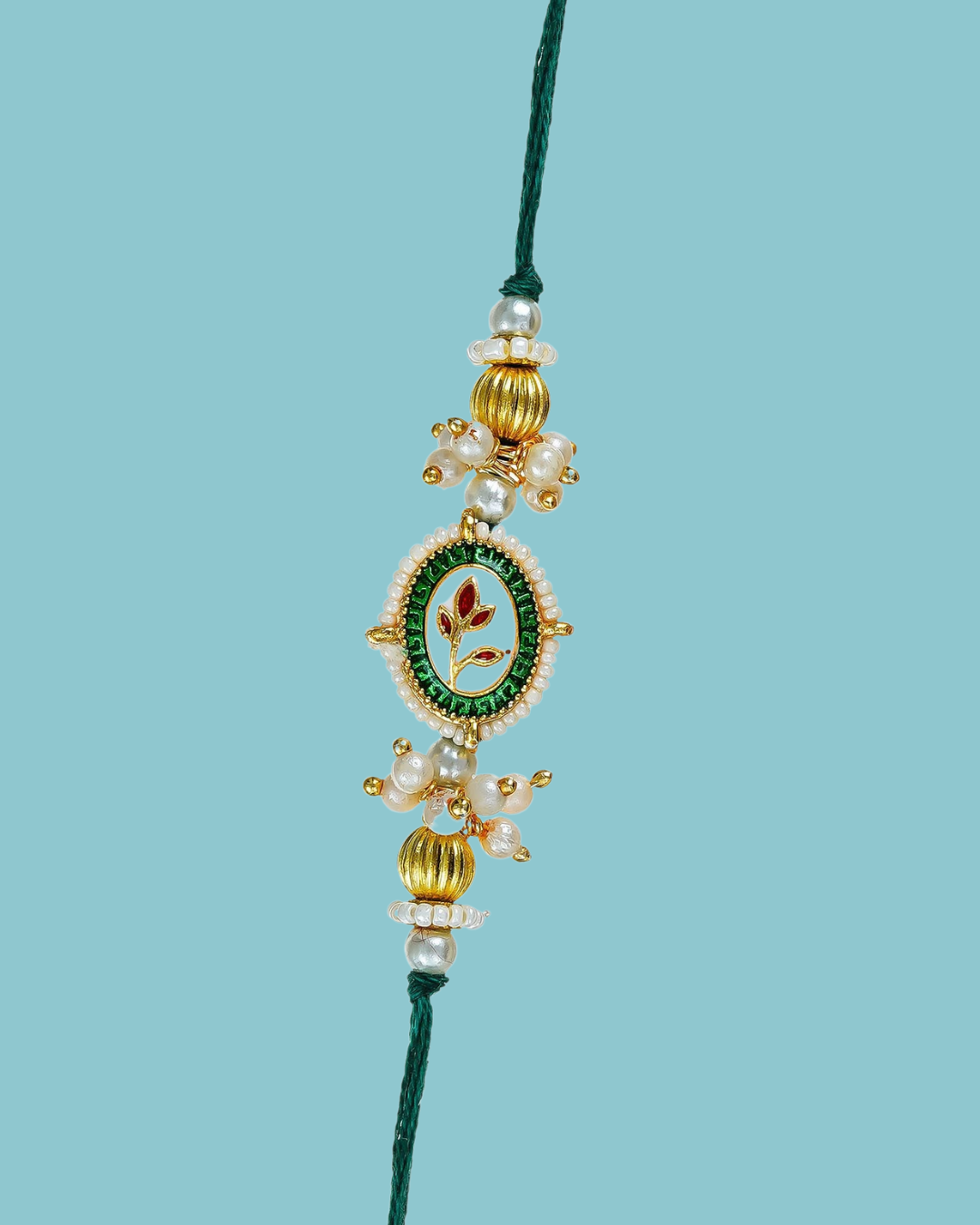 Traditional Rakhi Set with Free Chawal & Kumkum