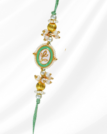 Traditional Rakhi Set with Free Chawal & Kumkum