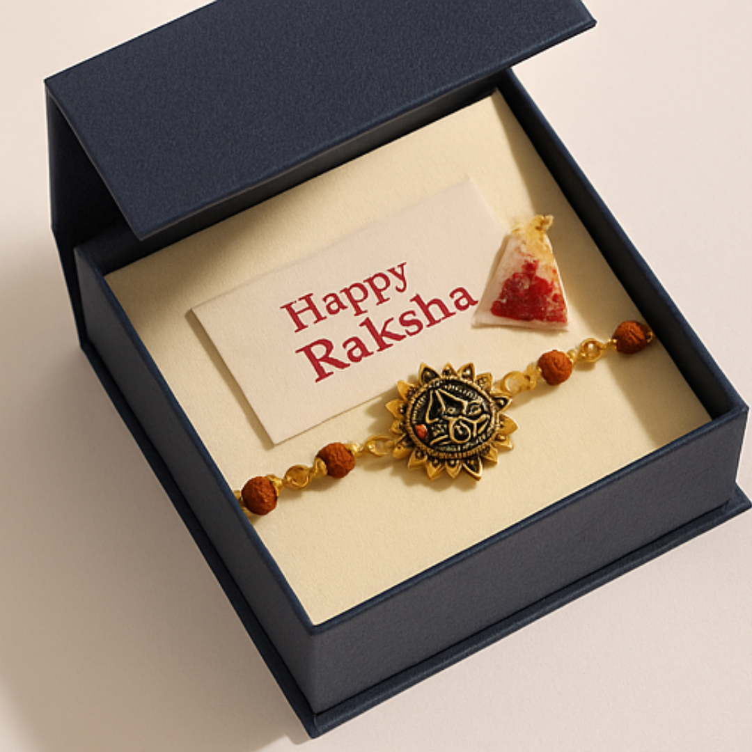 Handmade Trishul ki Dor with Free Chawal & Kumkum