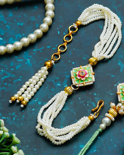 Traditional Rakhi Set with Free Chawal & Kumkum