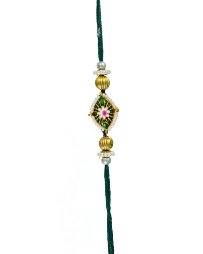 Traditional Rakhi Set with Free Chawal & Kumkum