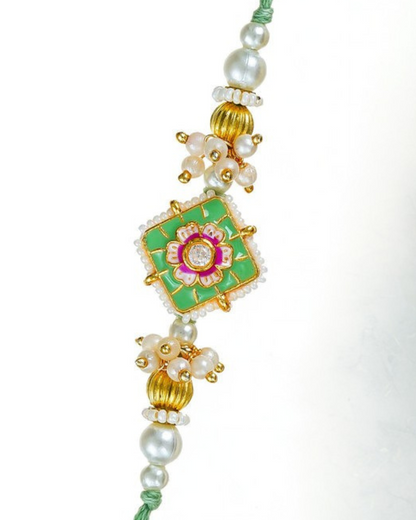 Traditional Rakhi Set with Free Chawal & Kumkum