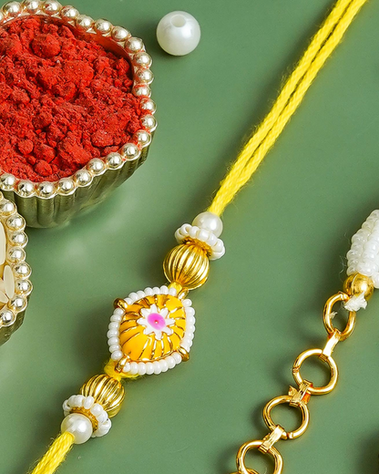 Traditional Rakhi Set with Free Chawal & Kumkum