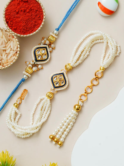 Traditional Rakhi Set with Free Chawal & Kumkum