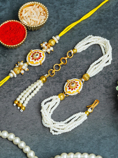 Traditional Rakhi Set with Free Chawal & Kumkum