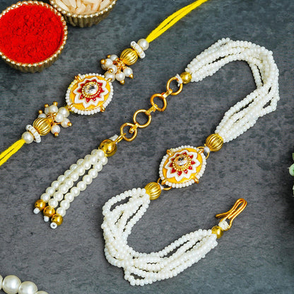 Traditional Rakhi Set with Free Chawal & Kumkum