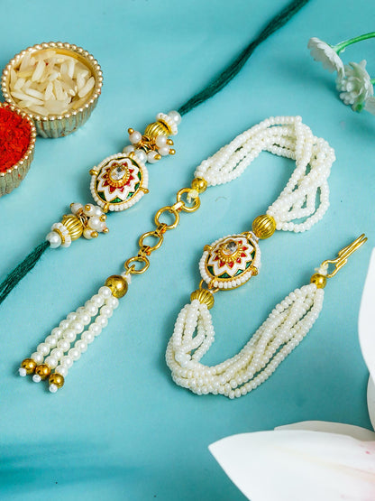 Traditional Rakhi Set with Free Chawal & Kumkum