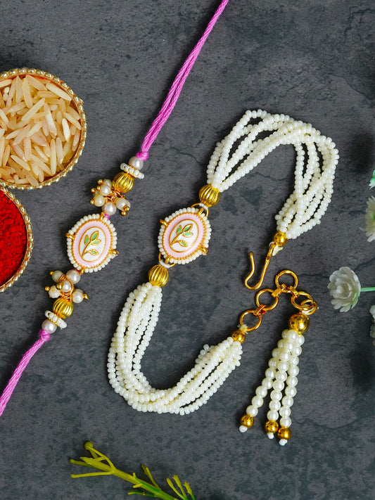 Traditional Rakhi Set with Free Chawal & Kumkum