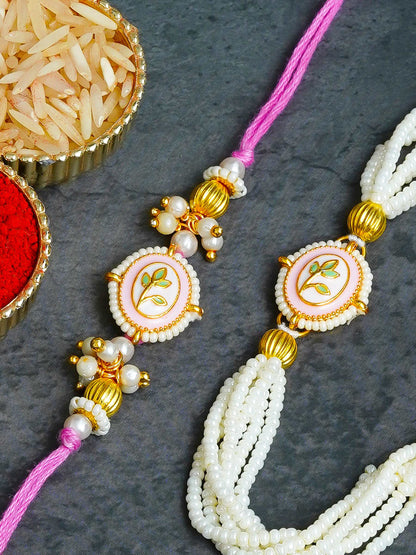 Traditional Rakhi Set with Free Chawal & Kumkum