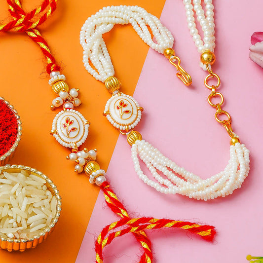 Traditional Rakhi Set with Free Chawal & Kumkum