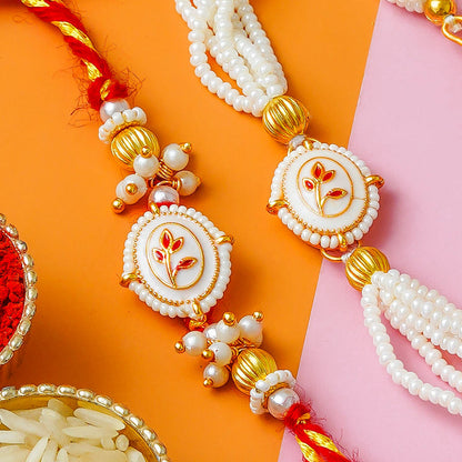 Traditional Rakhi Set with Free Chawal & Kumkum